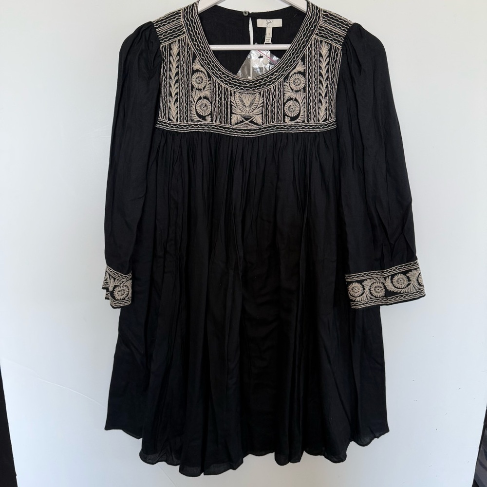 Joie Cappalah Peasant Embroidered Tunic Dress SZ S